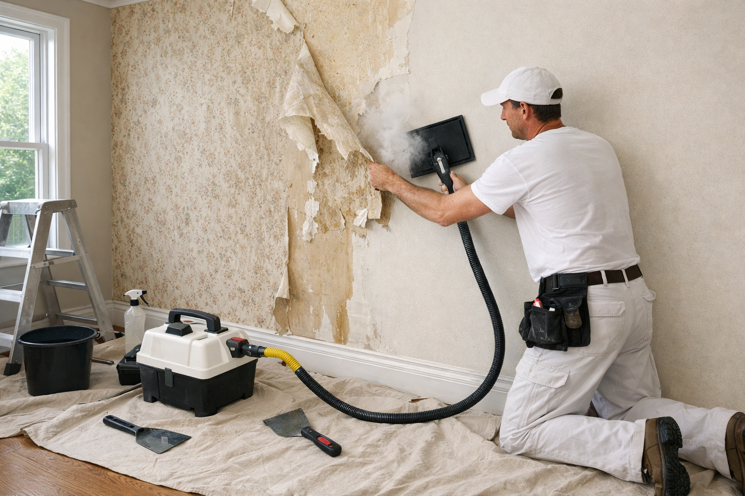Professional wallpaper removal service in Charlotte